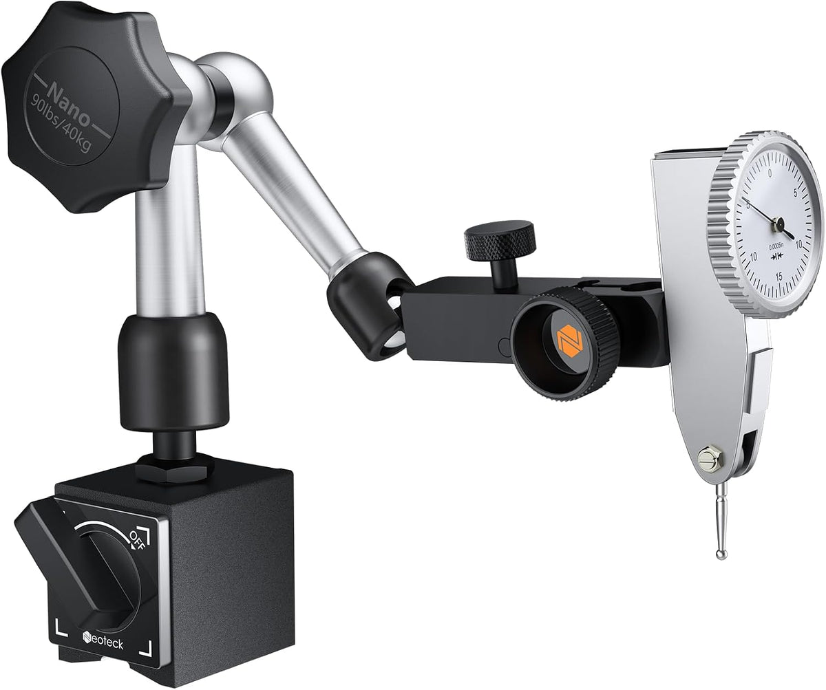 Neoteck magnetic indicator base joints close up