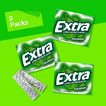 Wrigleys Extra Spearmint Sugar Free Chewing Gum three pack set side angle view