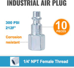 Sungator 10-pack industrial air hose fittings package