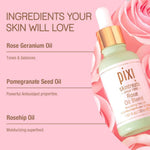 Texture of Pixi Beauty Rose Oil Blend on skin