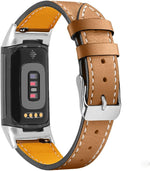 Packaging and full view of Gimuk leather strap for fitness trackers