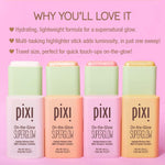 Hydrating highlighter stick for cheeks and brow bones