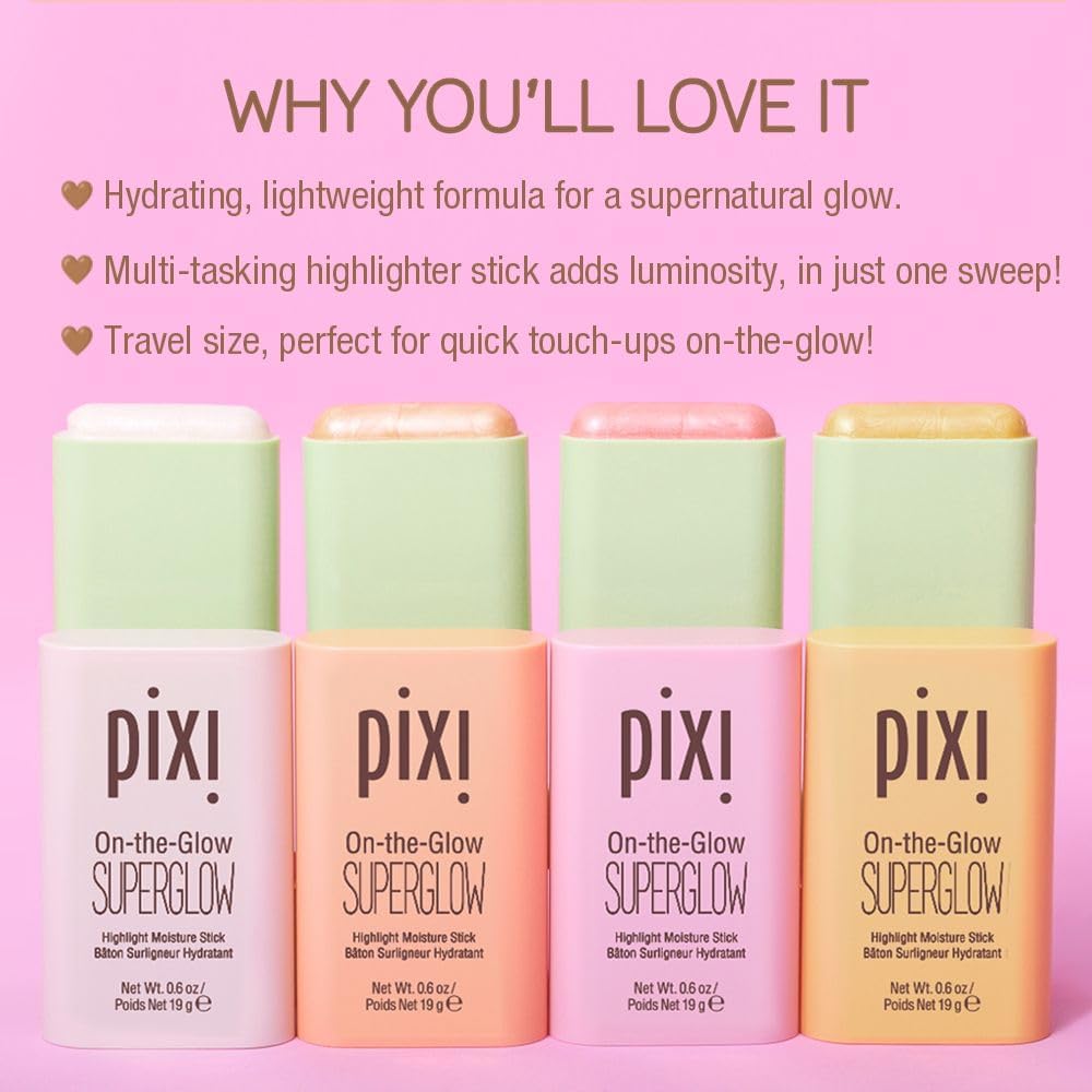 Hydrating highlighter stick for cheeks and brow bones