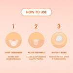 Comparison of Biore patch before and after use