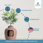 Non toxic activated carbon filter pad made from natural coconut shells
