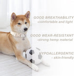 Dogwong cotton linen dog collar texture display
