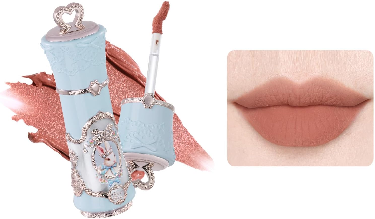 Flower Knows Bunny Garden Cloud Lip Cream, Soft Dusty Rose Velvet Matte Lip Color, Transfer-Resistant Lightweight Hydrating Formula, Vegan - Image 1