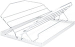 Fox Run adjustable roasting rack front view in metallic finish