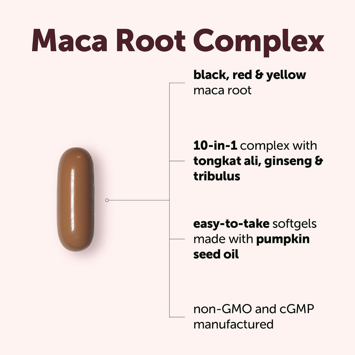 Micro Ingredients Maca Root Complex supplement facts nutrition label