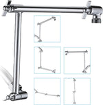 PDPBath Shower Extension Arm, 16" Upgrade Solid Brass Shower Head Extender, Adjustable Height Extended with G1/2 Universal Connection for Rain & Handheld Shower Head - Oil Rubbed Bronze - Image 14