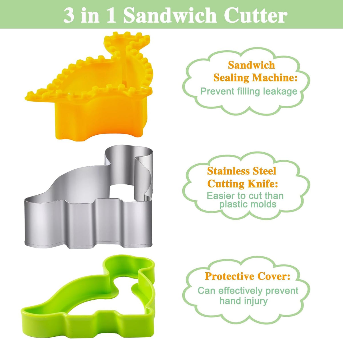 Nifogo crustables sandwich cutter showing serrated edge design