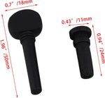 Lovermusic ebony wood tuning pegs close up view