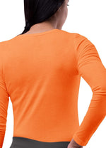 Sivvan neon orange medical underscrub tee neckline detail