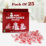 Yumzo individually wrapped red and white peppermint mini candy canes