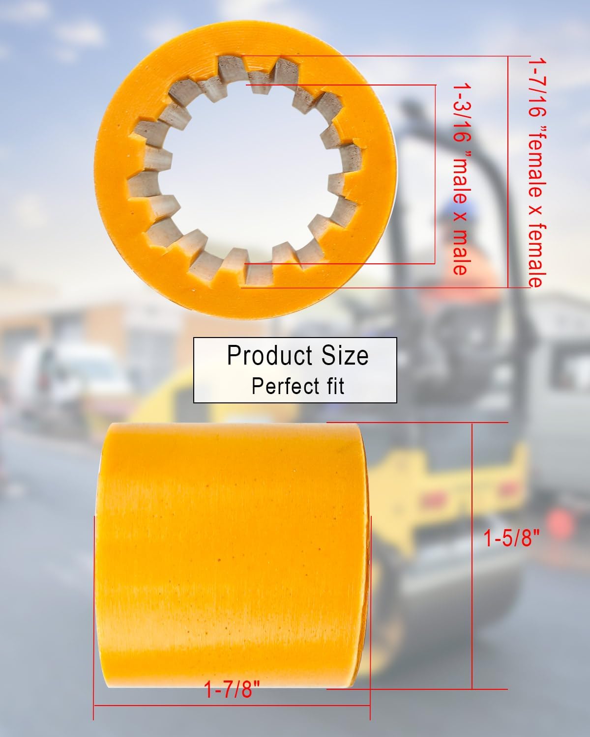 Qaggum 5000178336 coupler sleeve side angle industrial view