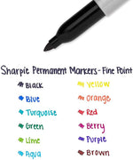 Sharpie fine point marker tip close up view