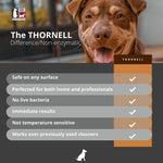 Thornell pet urine odor liquid concentrate showing secure cap mechanism.