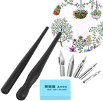 Yosoo manga drawing tool set with two ergonomic pen holders