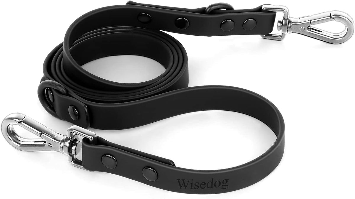 Wisedog Waterproof Dog Leash - 5ft/6ft Adjustable with 2 Metal Swivel Hooks, Easy to Clean Dog Leashes for Small, Medium, Large Breed Dogs (Navy S) - Image 12