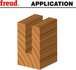 Angle view highlighting the carbide cutting edge of the Freud spiral bit