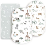 GRSSDER bassinet sheets set front view packaging