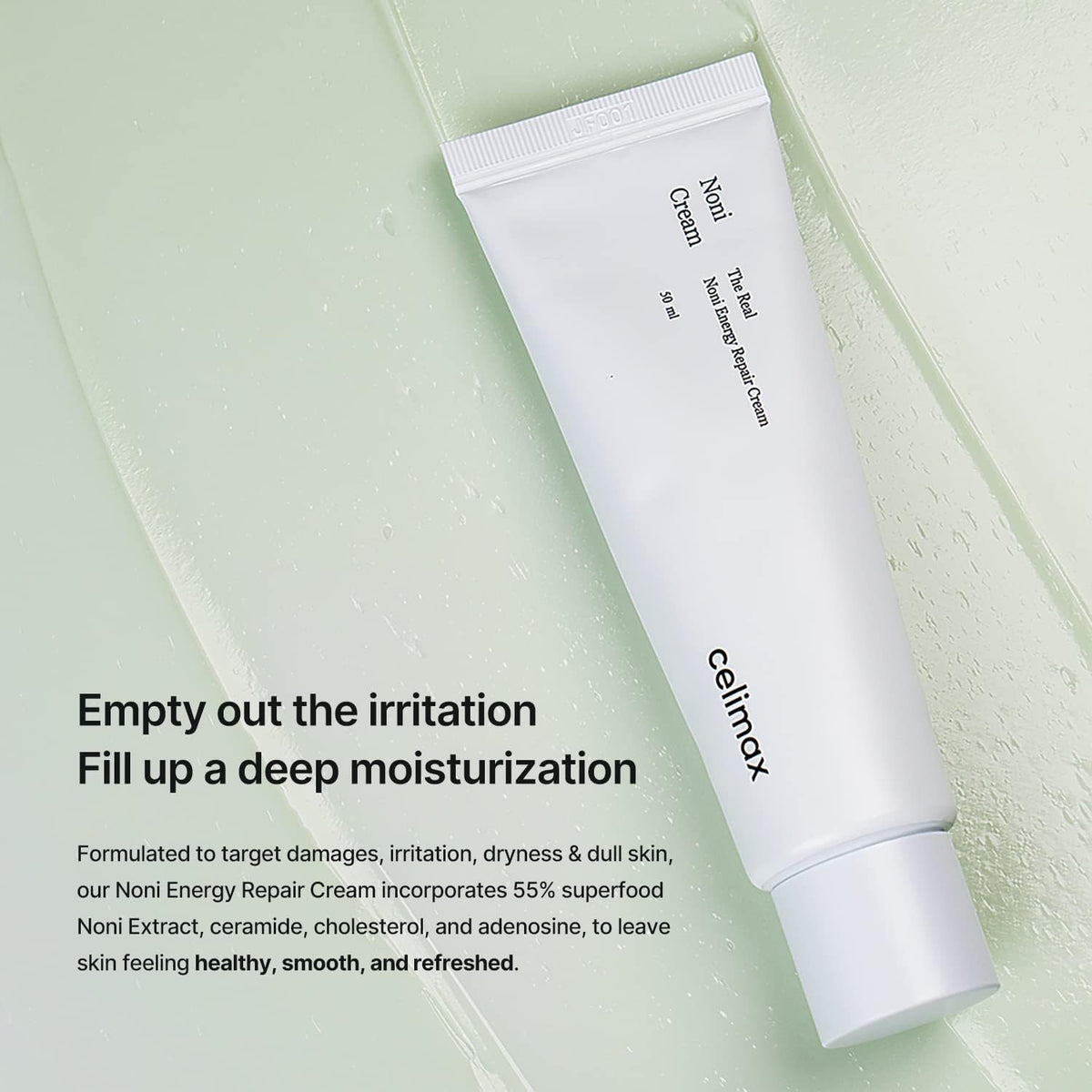Hydrating K beauty face moisturizer with noni extract packaging