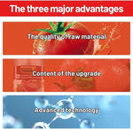 Side angle of the authentic USA imported tomato extract supplement packaging.