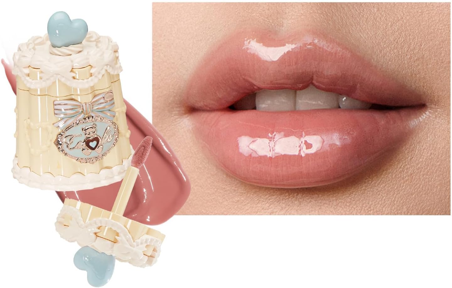 Flower Knows The Sweetie Bear Coating Lip Jelly Peach Tea front view