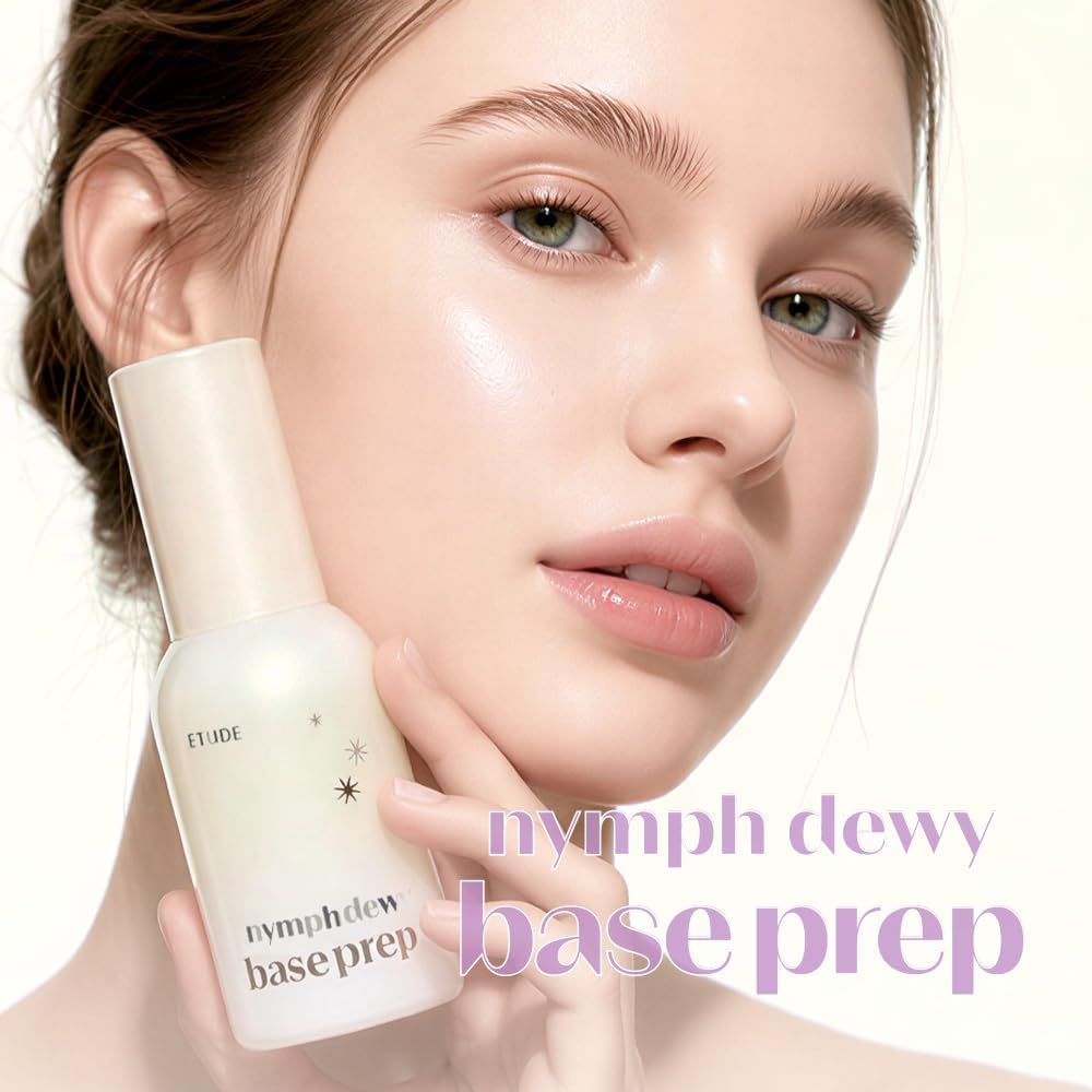 Etude hydrating serum primer packaging bottle on a neutral background.