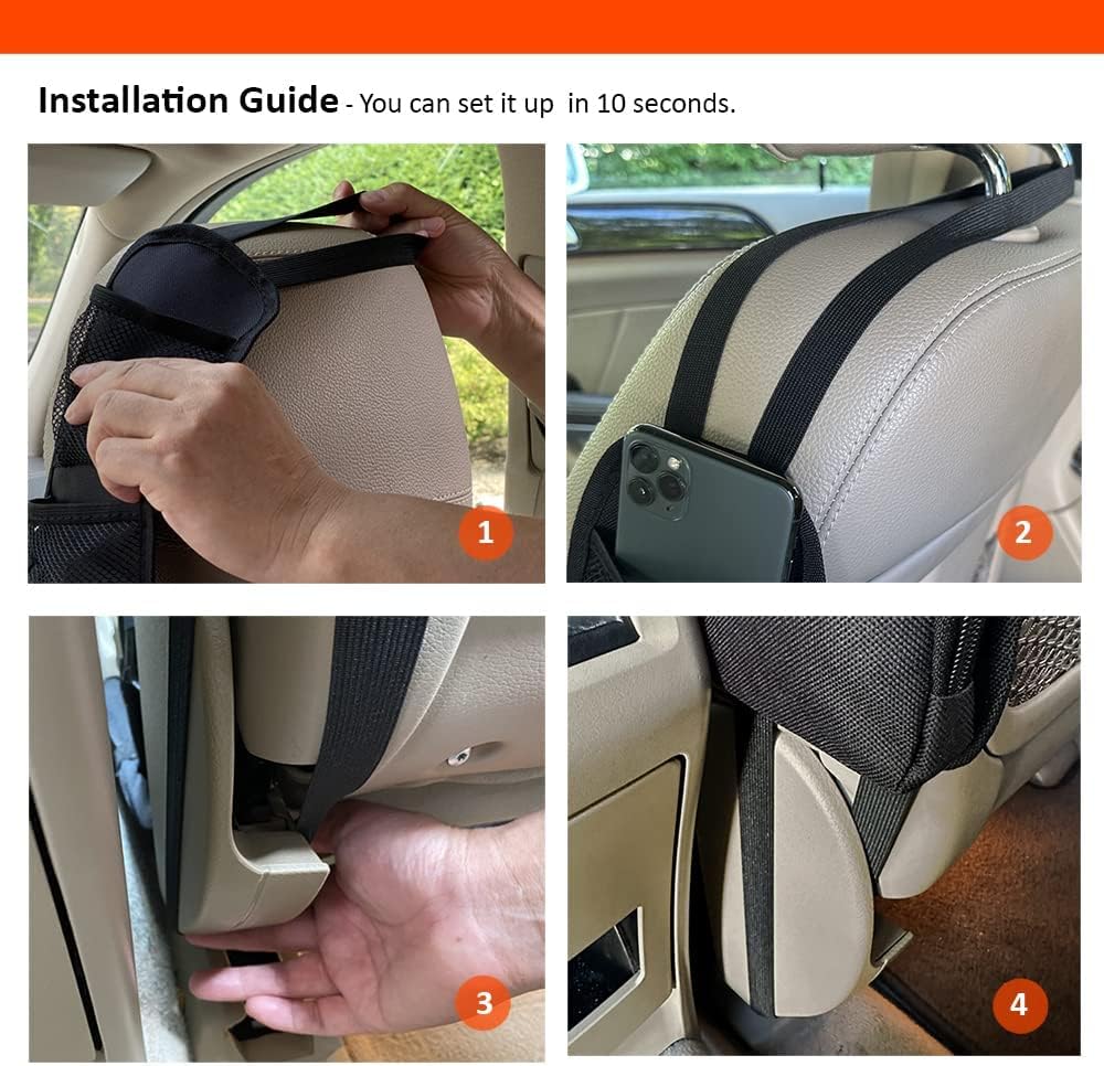 Car Seat Side Organizer, Front Seat Organizer with Storage Pockets - Image 5