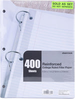 Mintra Office reinforced filler paper front view packaging