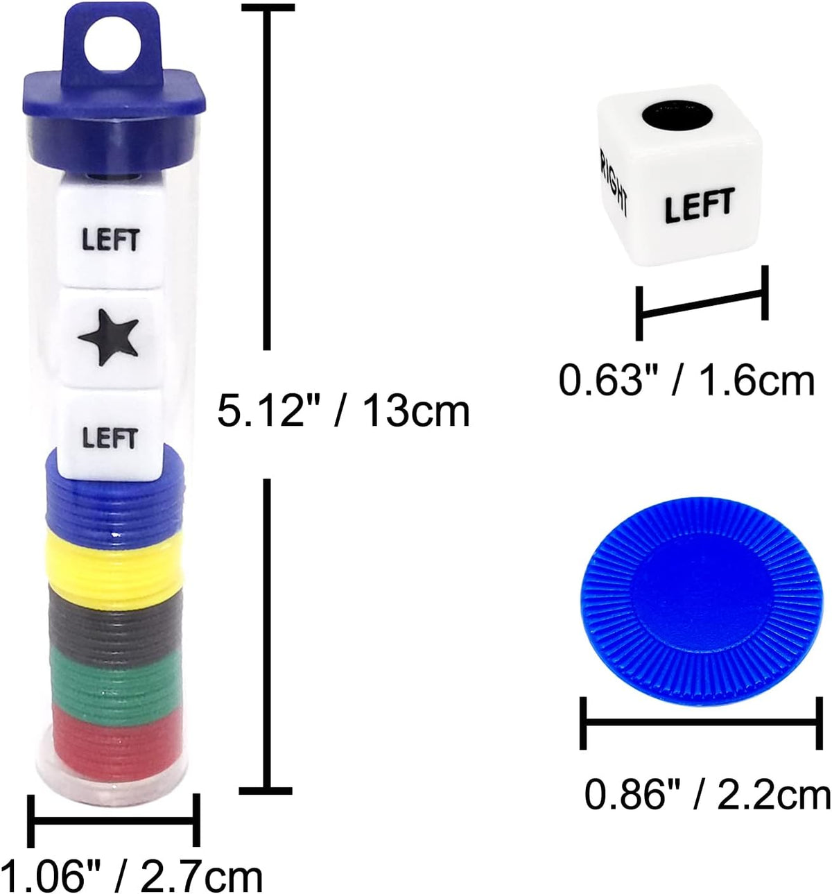 Ahoper portable round storage tube container