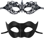 IncreDecor Masquerade Mask for Couples Women Men Venetian Lace Mask Set, Specially for Halloween Costume, Mardi Gras (Angel) - Image 10