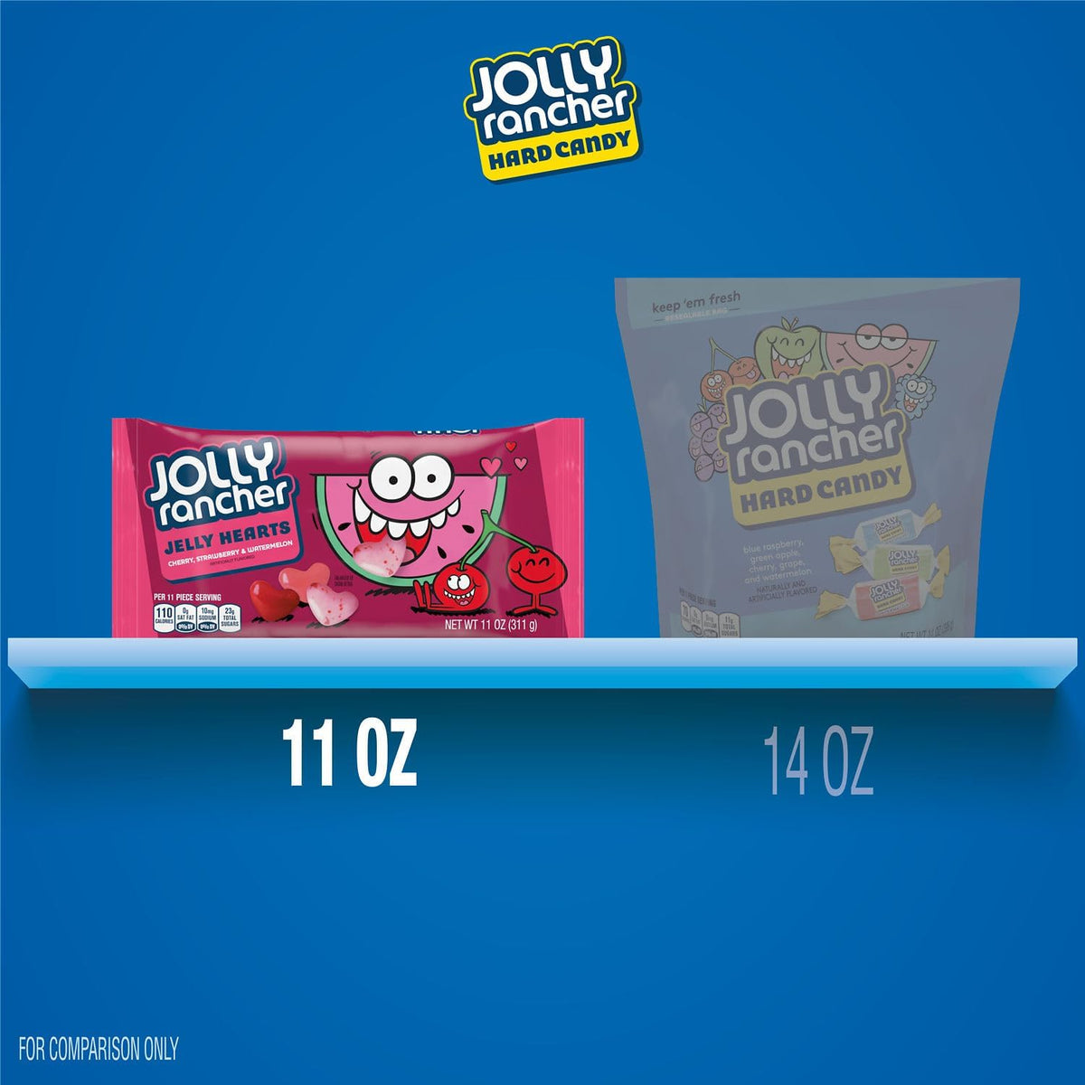 Authentic American Jolly Rancher jelly hearts for festive gifting