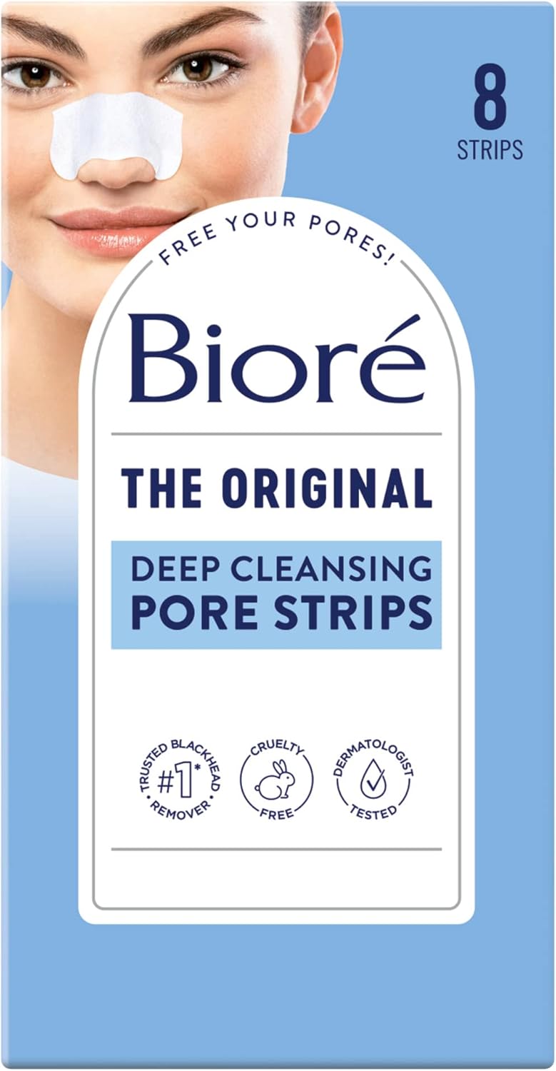 Biore Deep Cleansing Pore Strips Nose 8 Count front view