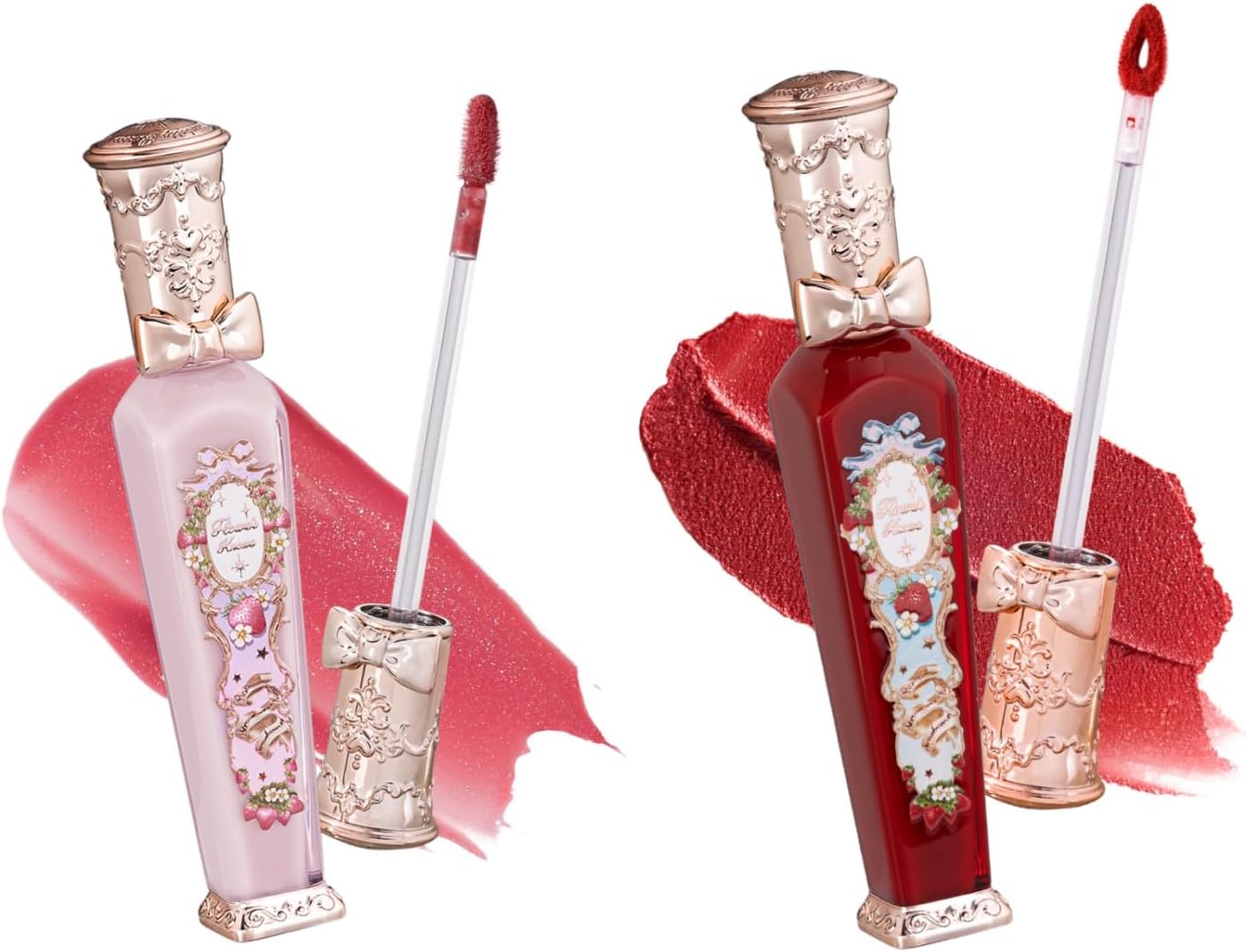 Flower Knows Violet Strawberry Rococo Lip Set front view showing vintage packaging