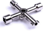 F.L.S 4-way utility key front view showcasing cross design