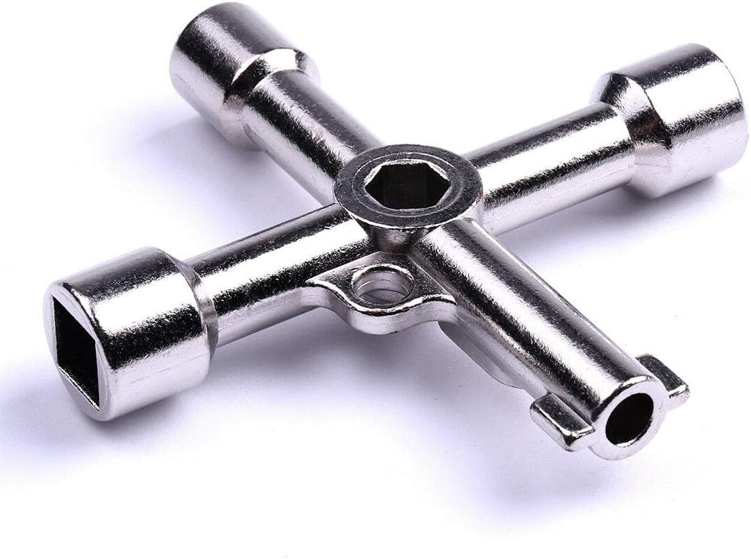 F.L.S 4-way utility key front view showcasing cross design