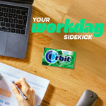 Full set of twelve packs included in the Orbit Spearmint sugar free bulk configuration.