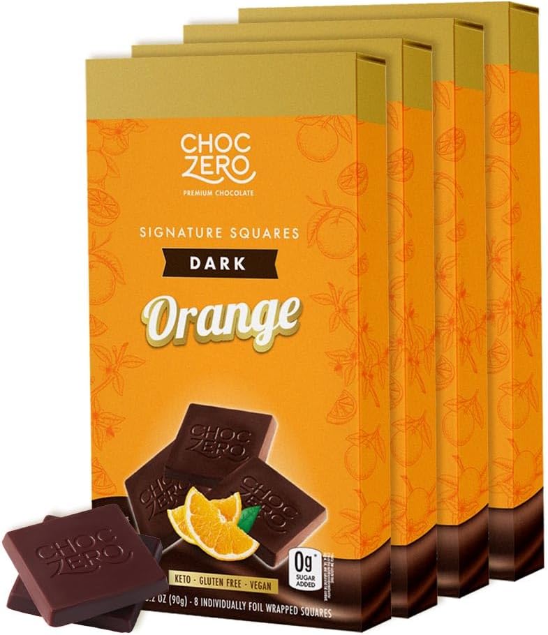 ChocZero 92% Cocoa Ultimate Dark Chocolate Squares - Sugar Free, Vegan, Keto Friendly & High Fiber, No Sugar Alcohols - 4 Count (3.2 oz Boxes) - Image 11