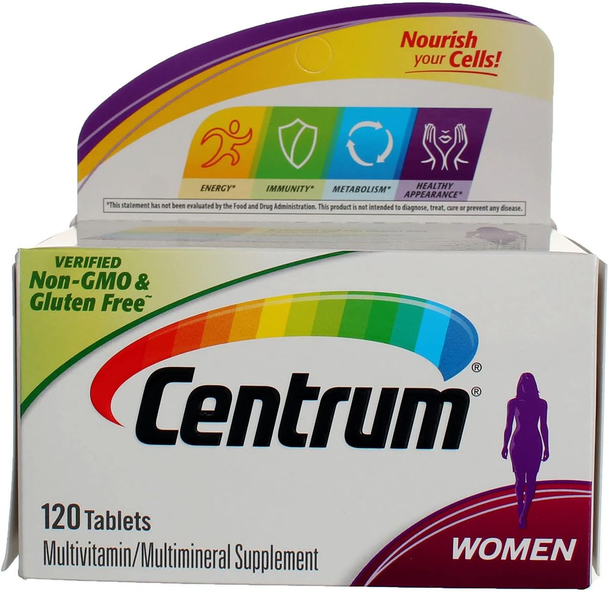 Centrum Women 120 count bottle front view authentic import