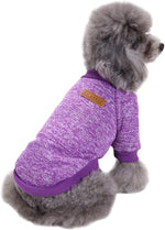 Jecikelon pink pet apparel warm soft woolen style fleece sweater