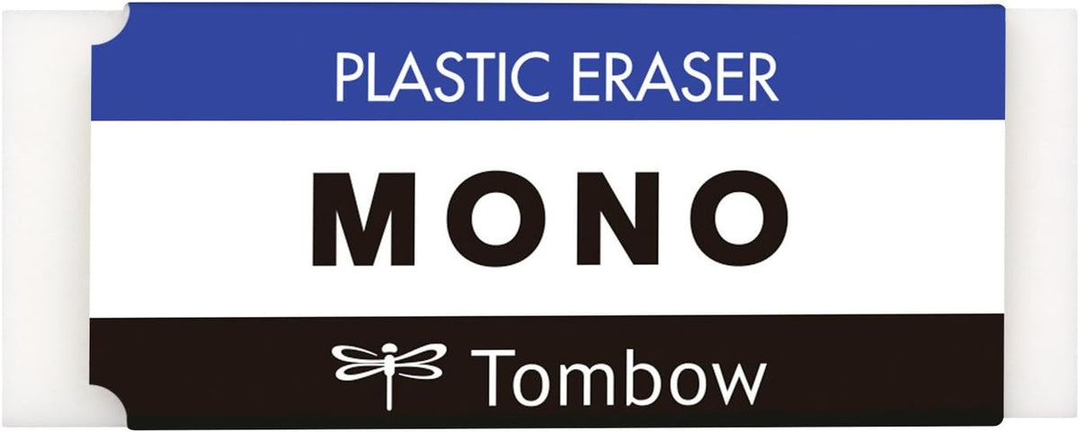 Tombow white rubber eraser close up texture