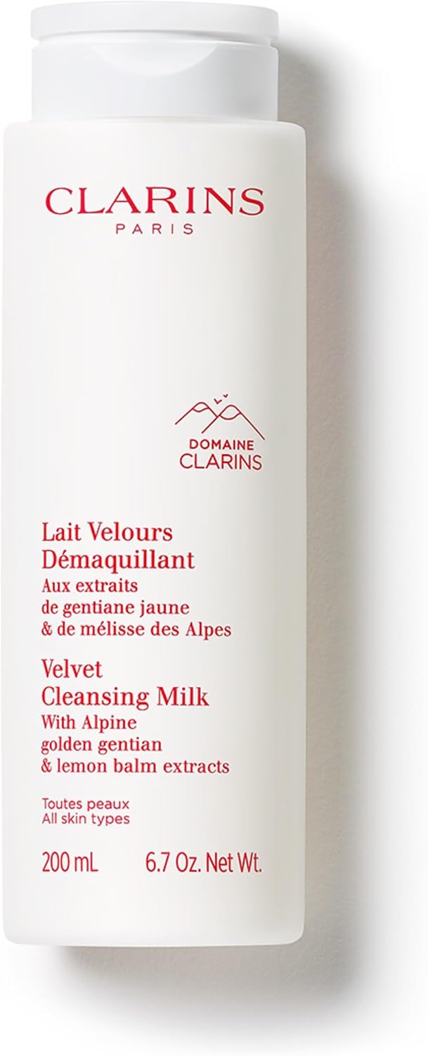 Dista-USA Clarins Velvet Cleansing Milk front view bottle packaging