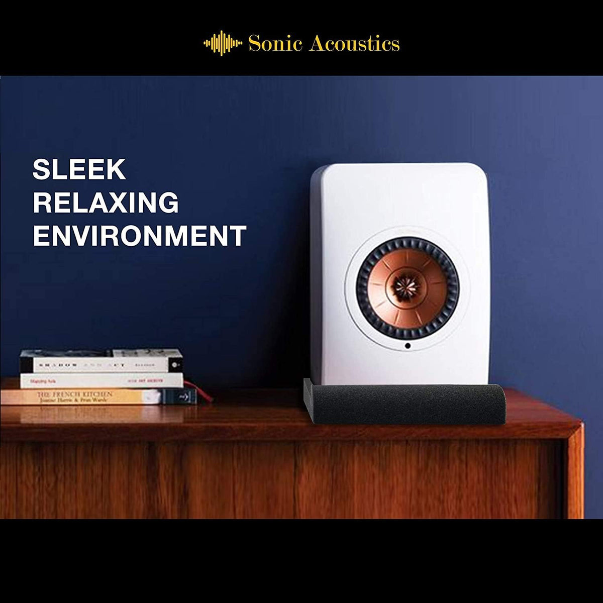 Sonic Acoustics studio monitor pads in home studio setup