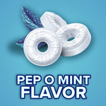 Back panel of Life Savers Pep-O-Mint showing ingredients and nutrition facts