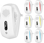 K&J ultrasonic rodent and pest indoor repeller front view plugged into wall outlet