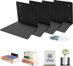 STORAGE MANIAC Invisible Floating Bookshelves Wall Mounted White | Heavy-Duty Steel Floating Book Shelves Hidden Bookshelf Hanging Shelf for Bedroom Living Room Office | Large 4-Pack - Image 11