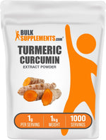 BulkSupplements Turmeric Curcumin Powder 50 grams package back label.