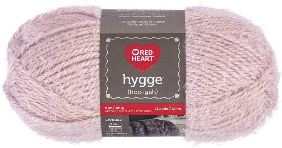 Red Heart Hygge yarn sterling ball label details
